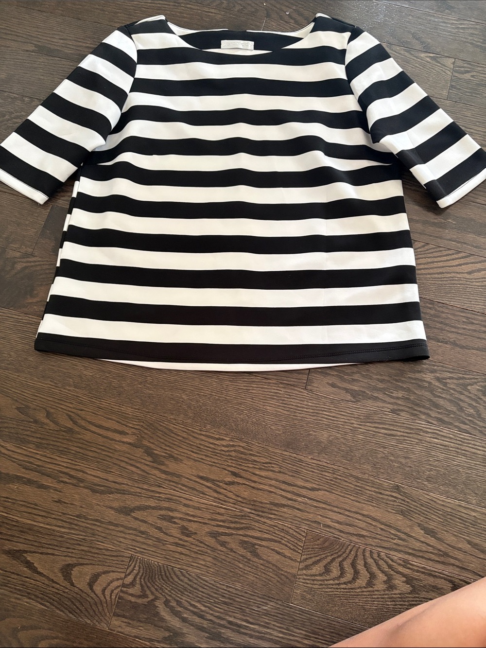 Promod Black & White Striped Boatneck Tunic